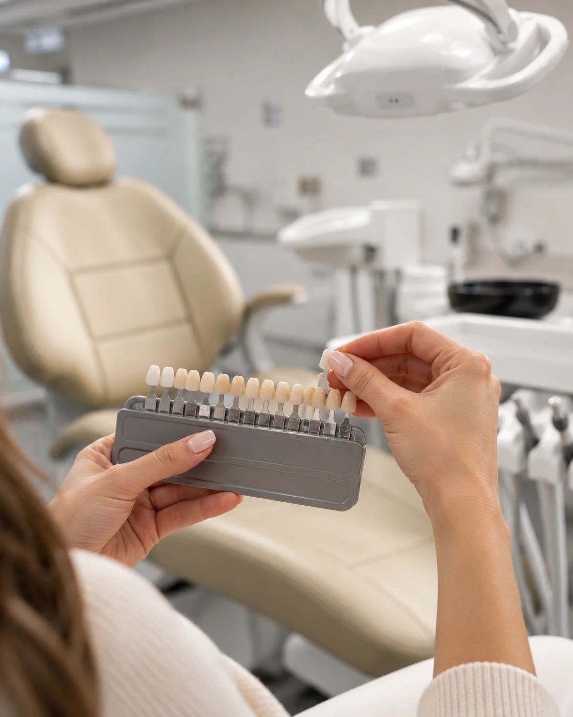 Dental shade guide for planning tooth color