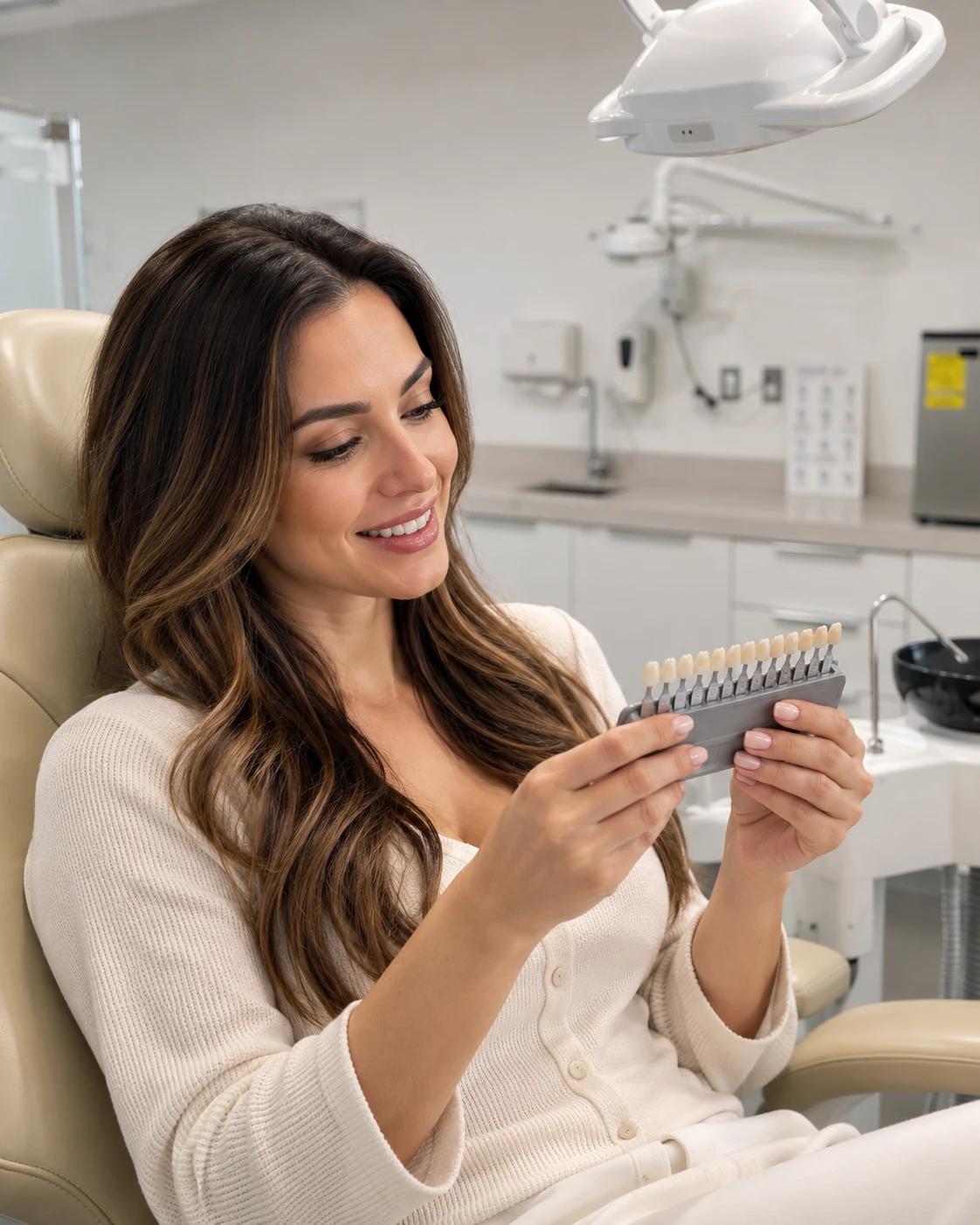Comparing tooth shades with a dental shade guide